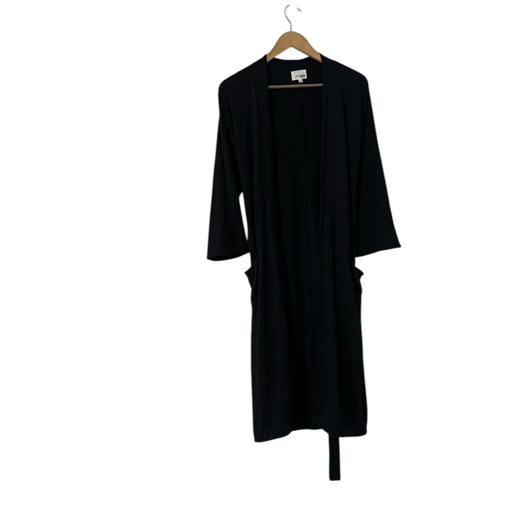 ARITZIA Wilfred Free Black Belted Knit Long Cardigan Sweater - Picture 9 of 9
